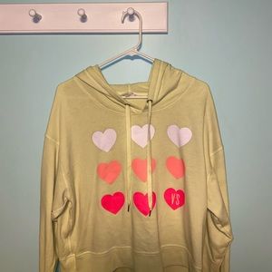 Pink hearts hoodie pullover